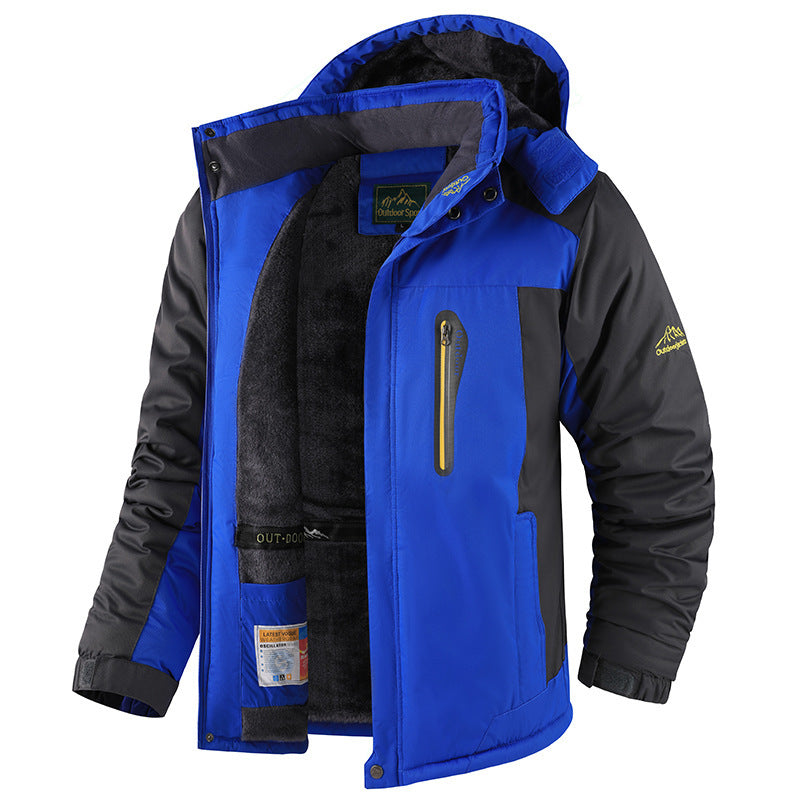 Fleece-lined Thick Jacket Men's Winter Cotton-padded Coat