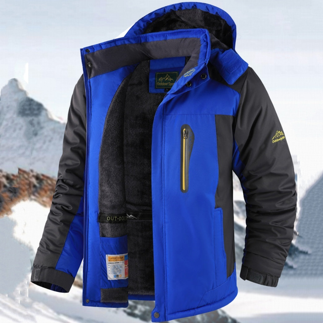 Fleece-lined Thick Jacket Men's Winter Cotton-padded Coat